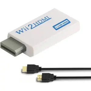 Wii to HDMI Adapter, WII to Hdmi Converter, Connect Wii Console to HDMI Display  with 3.5mm Audio Supports  Wii Display Modes