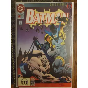 Batman 500 Azrael defeats  Bane - Knightfall arc - Jones poster - High Grade!