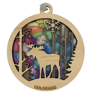 Moose Light Catcher Colorado Ornament