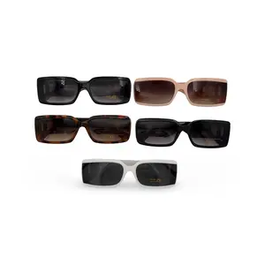 #7-C5372 CICI Sunglasses Premium Vintage Square Sunglasses for Women and Men