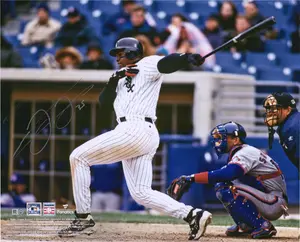 Frank Thomas Chicago White Sox Autographed 16" x 20" Hitting Photograph - Fanatics Authentic Certified