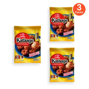 Ajinomoto Chicken Karaage 3-Pack, Japanese-Style Tender Juicy Fried Chicken Leg Meat, Boneless (Frozen), Extra Crispy & Juicy, Just Heat & Eat, 350g Ajinomoto Chicken Karaage 3-Pack, Japanese-Style Tender Juicy Fried Chicken Leg Meat, Boneless (Frozen), Extra Crispy & Juicy, Just Heat & Eat, 350g