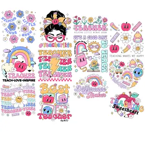 Groovy Teacher premade DTF gang sheet-12 prints