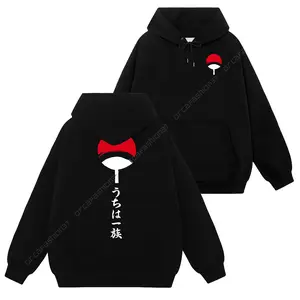 [Uchiha Fashion] Limited Uchiha Clan Logo - Naruto Shippuden #5 Hoodie T-Shirt Sweatshirt, Retro Vintage Unisex Graphic 90s Cotton, Gift For Wibu, Anime Manga Y2K Streetwear