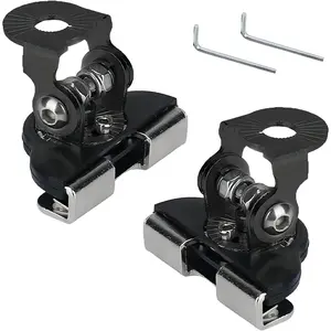 2 PCS Waterproof Adjustable Car Hood Light Bar Brackets - Non-Destructive Fixing Mounts for LED Spotlights, Work Light Base Buffer Auxiliary Lighting Accessories