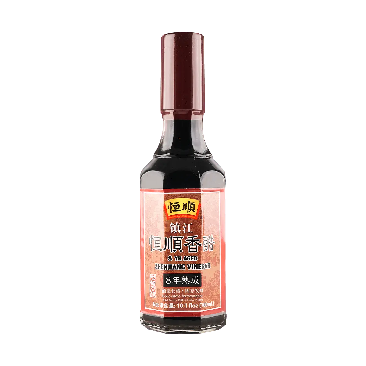 HENGSHUN 8 Year Aged Zhenjiang Aromatic Vinegar - Premium Rice Vinegar for Dumplings, Salads, Stir-fries & Dipping - 300ml