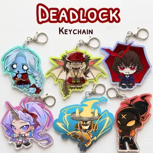 Deadlock Acrylic Keychain | Ivy,Vindicta,Mina,Celeste,Seven,Haze | 2 Inch Double-Sided Anime Style Charm Key Ring