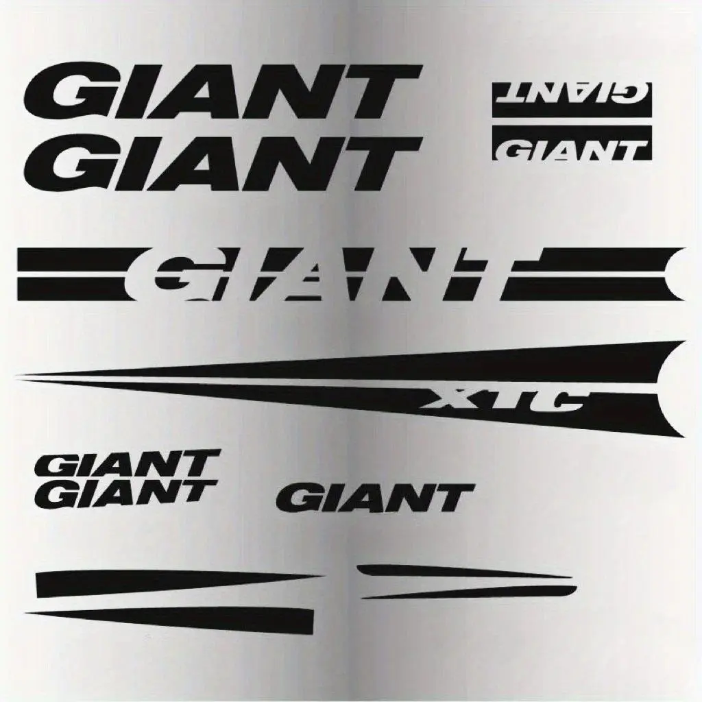 GIANT sticker set, Decal Sticker, suitable for road bike frames, cycling helmets, water cup decorative stickers, slightly blocking scratch, Aesthetic Stickers