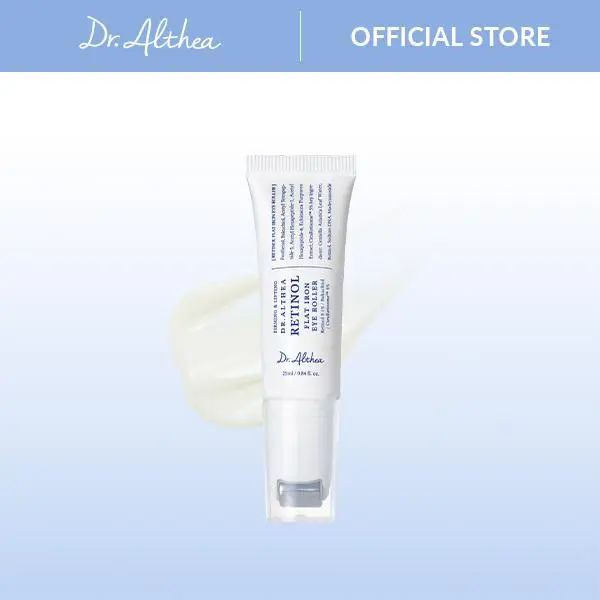 [Dr.Althea Official] Retinol Flat Iron Eye Roller - Wrinkle Care with Retinol, Gentle for Sensitive Skin, Cooling Gua Sha Massage Applicator, Korean Vegan Skin Care