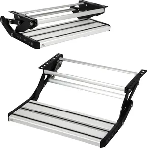 LEADALLWAY RV Step Camper Stair Folding Manual Single Drop Down Steps