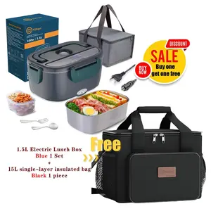 New Year Home Decor Sale Nifogo Heated Lunch Box +Thermal Cooler Tote Combo Exclusive Offer for On-the-Go Meals