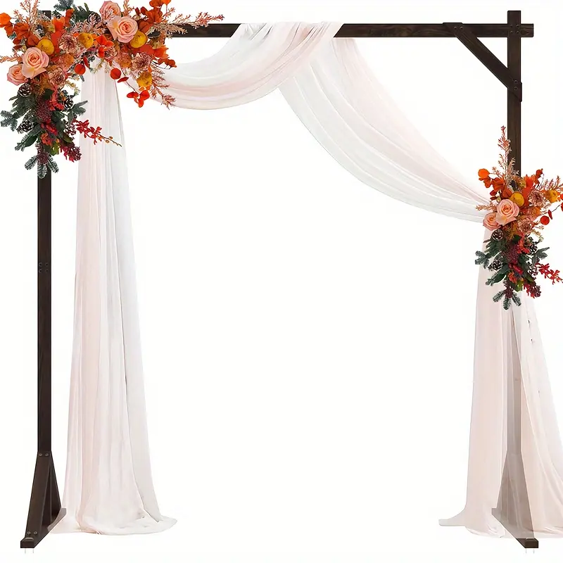7.2FT Wooden Wedding Arch Bracket, Square Wooden Arch Bohemian Decor, Wedding Arbor for Ceremony Party Garden Beach Forest Country Decor