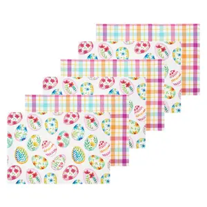 Easter Egg Charm & Plaid Placemat Set of 6 by Valerie