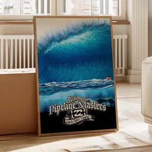 Billabong Pipe Masters Surfing Print, Surfing Print, Surfing Poster, Surfer Art, Surf Wall Art, Surf Print, Surf Decor, Billabong Poster