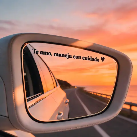 Te Amo Maneja Con Cuidado 4PCS Car Decal for Vehicle Decoration Inspirational Message for Rearview Mirror Enhance Your Car with Style Car Accessories Windshield Sticker