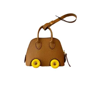 Whimsey Wheels Leather Bag Charm Mini little bags