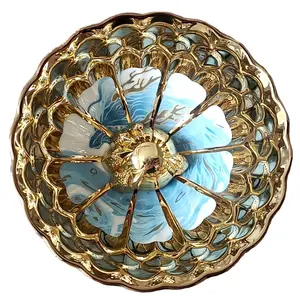 Gilded Dragon Bead Golden Peacock Embroidered Window Pattern Jianzhan Tea Cup Owner's Cup Tea Bowl