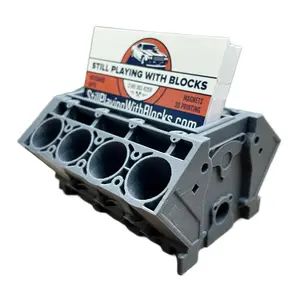 Sands3D V8 Engine Block Business Card Holder Organizer, Car Stuff, Car Accessories For Men, Business Card Holder Desk, Mini V8 Engine, V8 Engine Model Kit, Car Engine, Mini Engine Kit