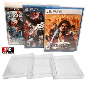 VIDEO GAME PROTECTORS for PLAYSTATION 3 4 5 PROTECTIVE SLEEVE BOX CLEAR CASE PS3 PS4 PS5