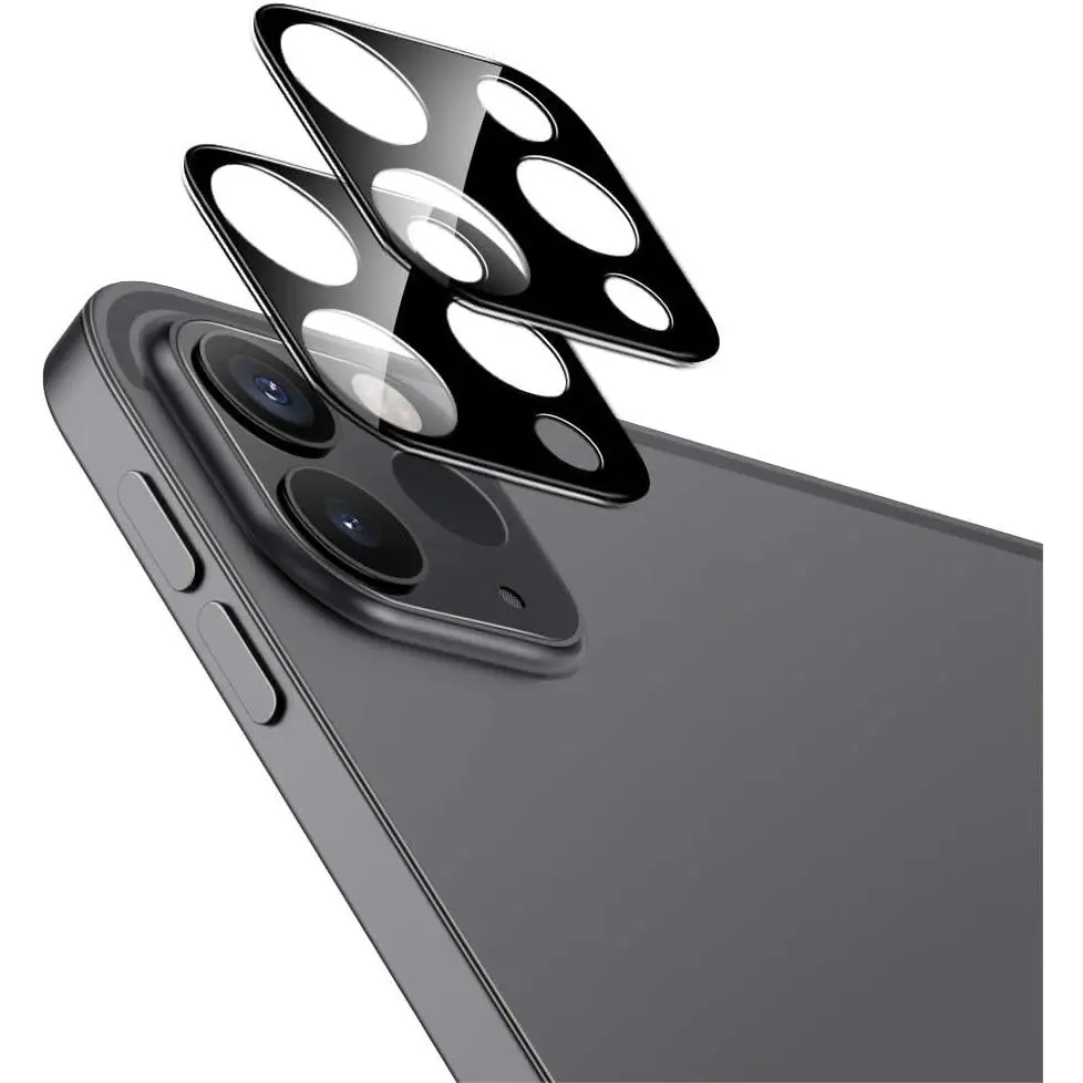 2 Pack Camera Lens Protector Compatible with iPad iPad Pro11/13 2024, Pro 12.9/11 Inch (2022/2021/2020), 9H Anti-Scratch Tempered Glass, HD Clarity, 3D Full Coverage