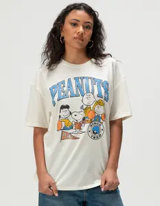 RIPPLE JUNCTION Peanuts Football Womens Boyfriend Tee