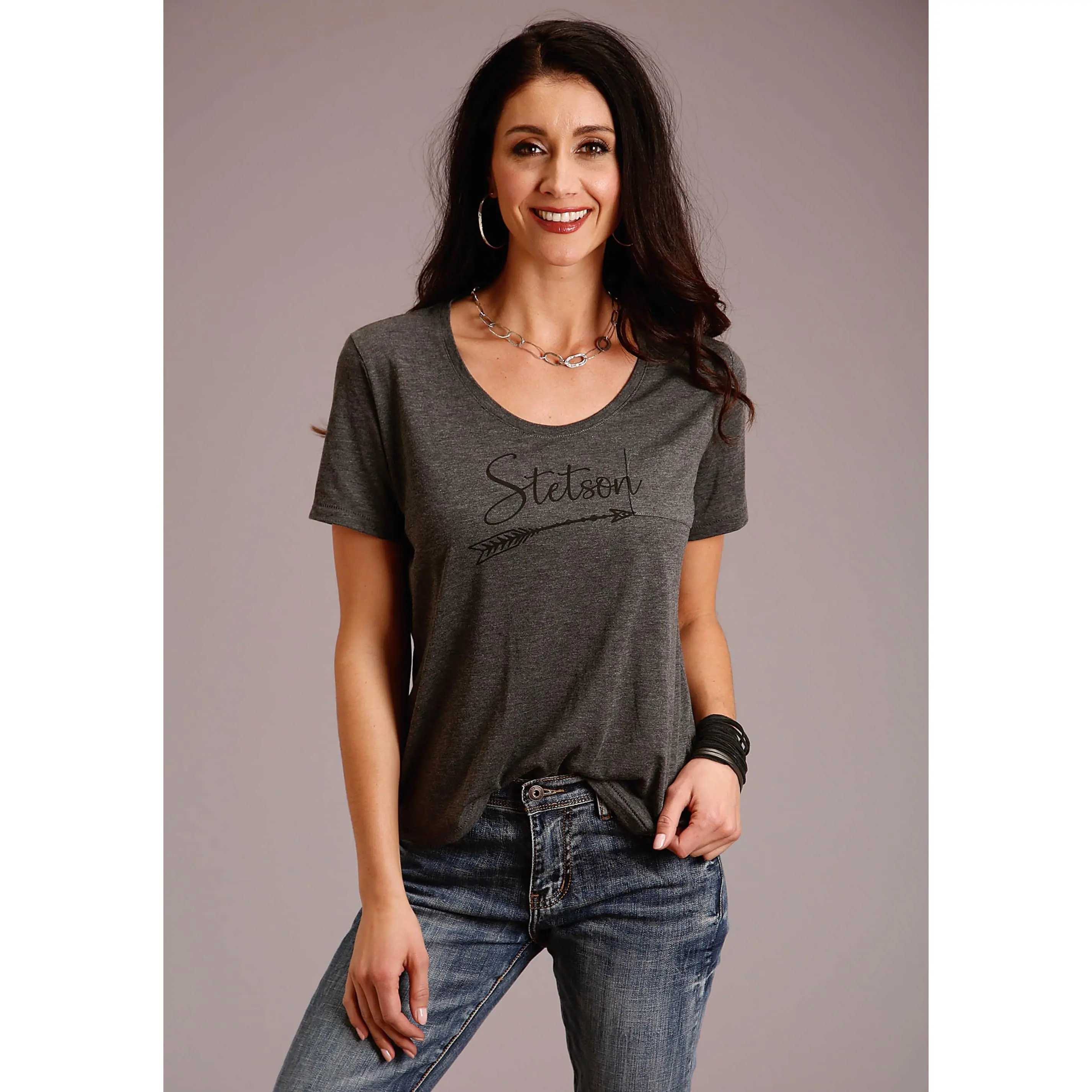 STETSON LADIES SHORT SLEEVE T-SHIRT