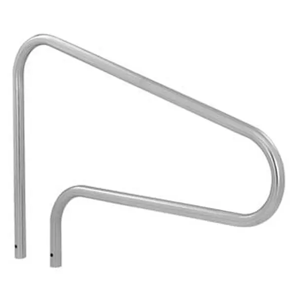 Sr Smith DMS-100A Stainless Steel Polished Finish Center Grab Rail - 51 in., 3-Bend Rail with 6 in. Radius Bends for Pool Stairs, Slopes