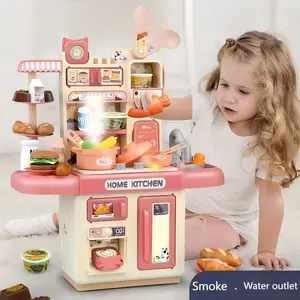 Kids Kitchen Toy Set with Sound and Light, Kitchen Pretend Play Set, Toddler Play Kitchen, Perfect for Ages 3 and Up, Includes Stove, Toy Sink and Kitchen Accessories