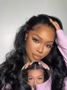 Body Wave 5x5 Glueless Lace Wigs Human Hair Wig Pre Plucked Transparent Lace Wig For Women 150% Density Brazilian Virgin Hair Lace Front Wig