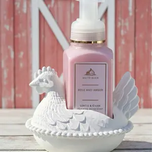 Hen on nest soap holder - hen on eggs