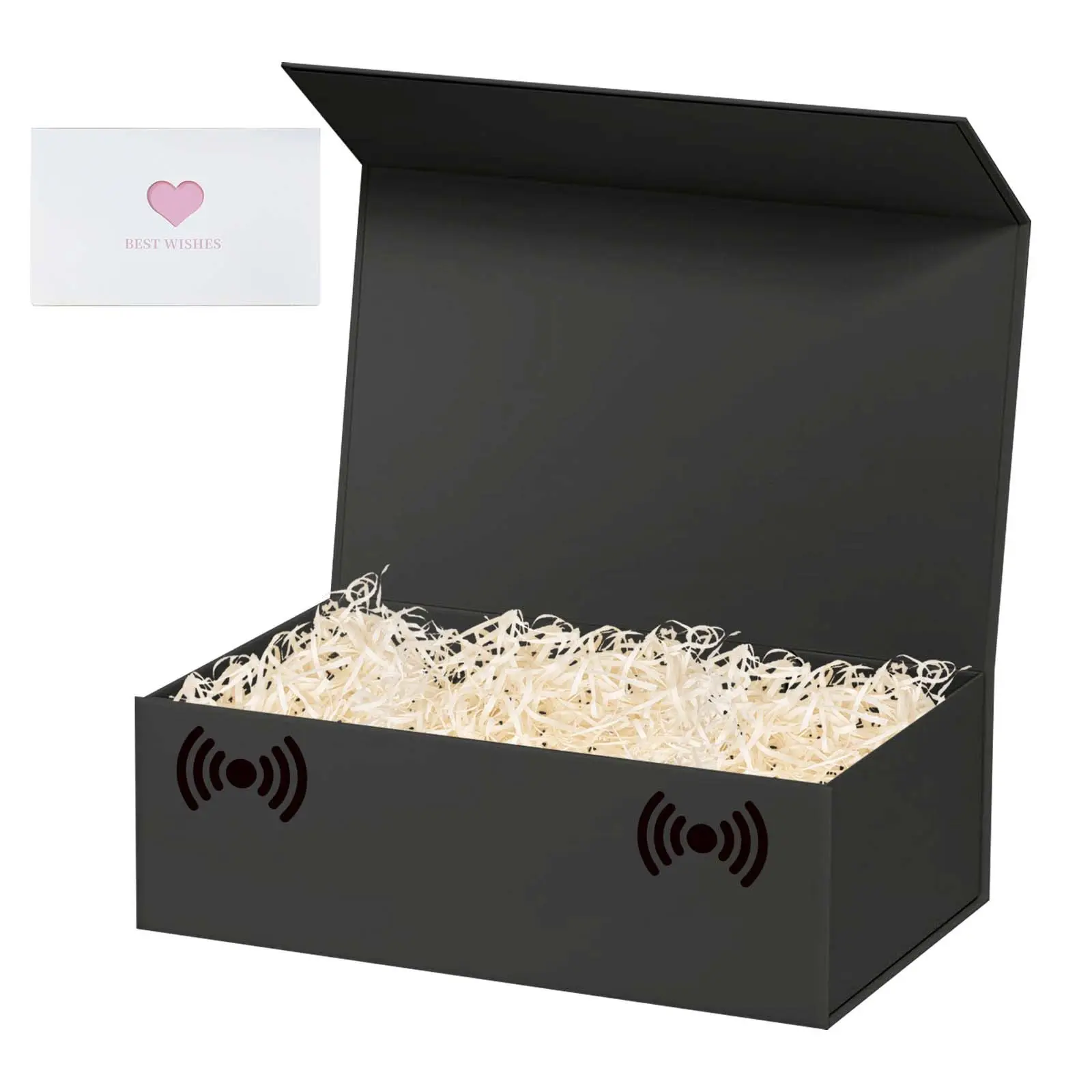 Gift Box with Lid, Magnetic Closure, 10.7x7x2.8 Inches, Romantic Gift Box, Ideal for Weddings, Birthdays, Valentine's Day, Graduations, Christmas Gifts, Gift Wrapping Supplies