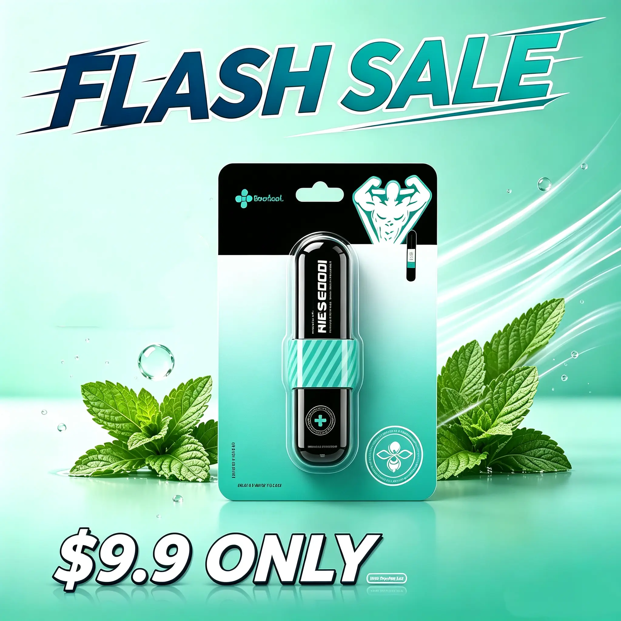 [BesfeeL] Portable Men Aroma Nasal Stick, Natural Plant Extract, Mint Scent, Refreshing Fragrance to Recharge After Activity, Summer Essential Storage Accessories