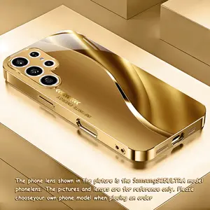 Phone Case: Creative Premium Gradient Line Pattern Electroplated New Phone Case Suitable for Galaxy A52/A53/A55/Note 10+/Note 20//Note 20 Ultra/S21/S21+/S21 Ultra/S22/S22+/S22 Ultra/ S23/S24/S24 Plus/S24 Ultra/S25/S25 Plus/S25 Ultra, Tempered Glass
