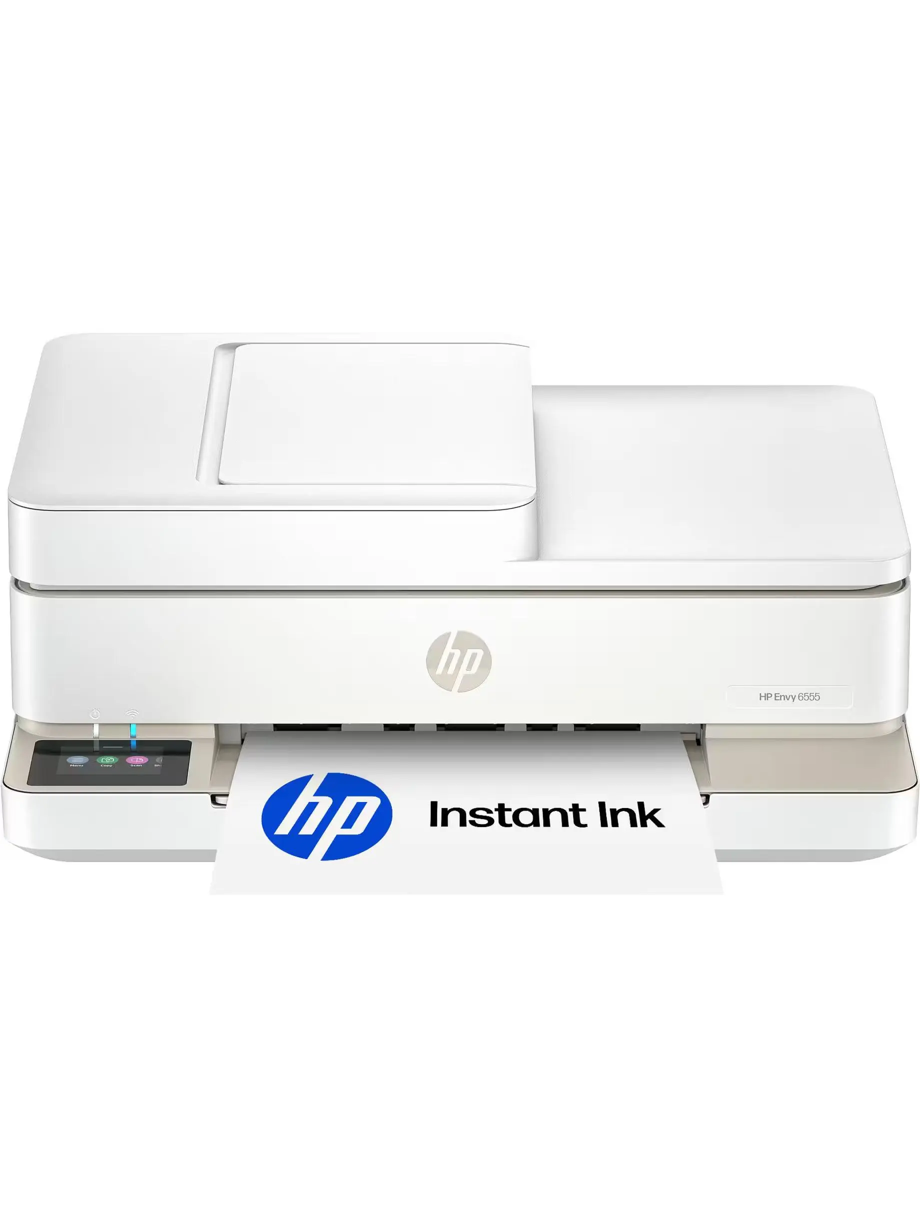 HP - Envy 6555 Wireless All-in-One Inkjet Printer, Scanner, Copier, AI-Enabled with 3 Months of Instant Ink - White