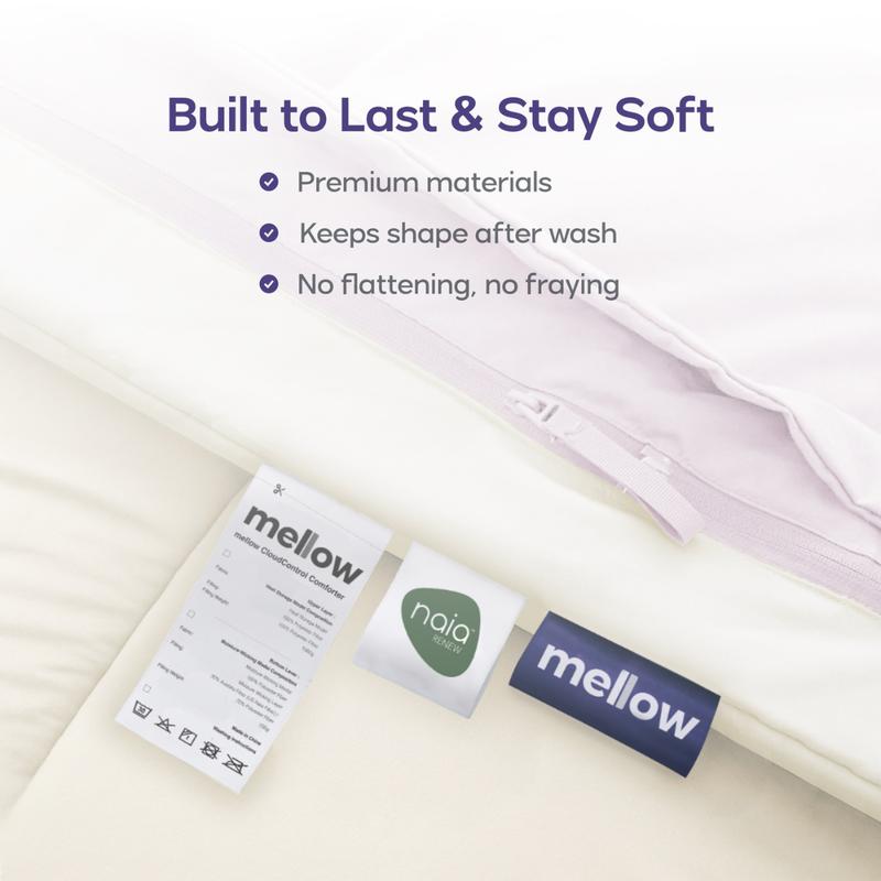 Mellow Sleep | Dual-Layer Temperature Control Comforter - Super Fluffy Duvet, Lightweight & Breathable, Dual-Layer Design, OEKO-Tex Certified, Hypoallergenic, Machine Washable, Twin/Full/Queen/King Sizes