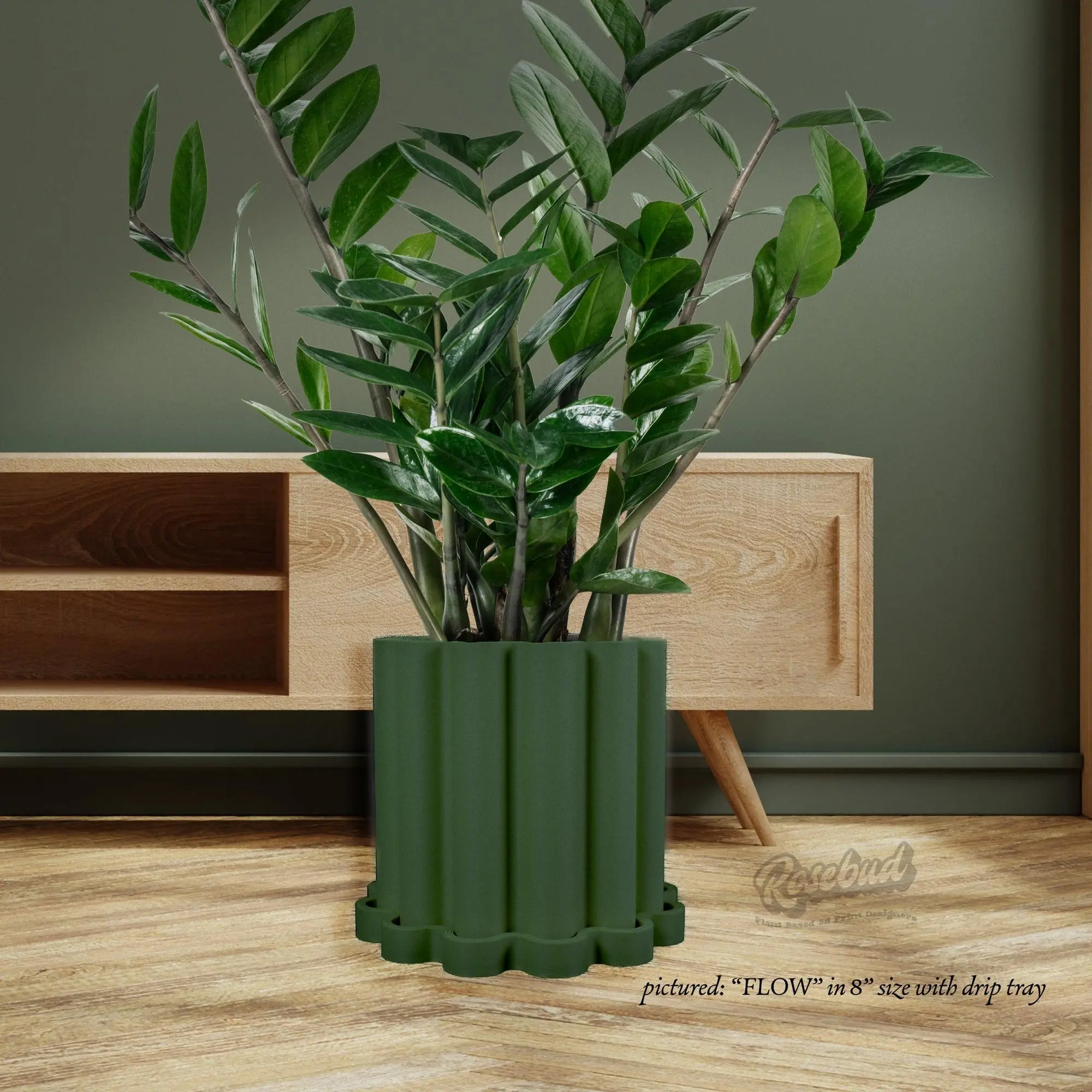 Funky Flow Planter with Drainage and Unique Tray