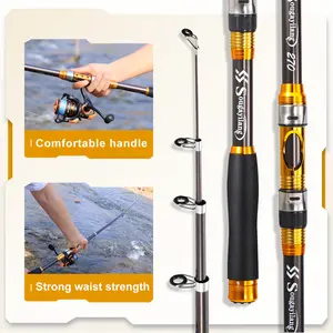 Sougayilang Telescopic Fishing Rod - Lightweight Carbon Fiber, CNC Reel Seat, EVA Grip, Portable Travel Pole for Bass Trout Crappie, Freshwater Saltwater, Fishing Tackle, Fishing Gift Idea