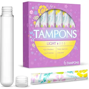 Tampon Flasks 6 Pack (9 oz Total) - Hidden Alcohol Travel Flasks for Women - Secret Liquor Containers for Nightclubs, Festivals, Cruises, and Sports Events