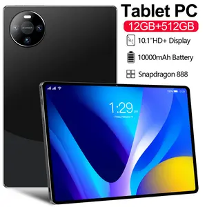 Large screen tablet, 10.1-inch display, 12GB+512GB RAM, 10000mAh large battery, 5GWiFi/ Bluetooth network, GPS, fast charging