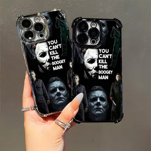 Halloween Phone Case for Horror Movie Fans Featuring Michael Myers from Halloween with "You Can't Kill the Boogey Man" Quote, Compatible with iPhone 11/12/13/14/15/16 (Pro Max/Plus)