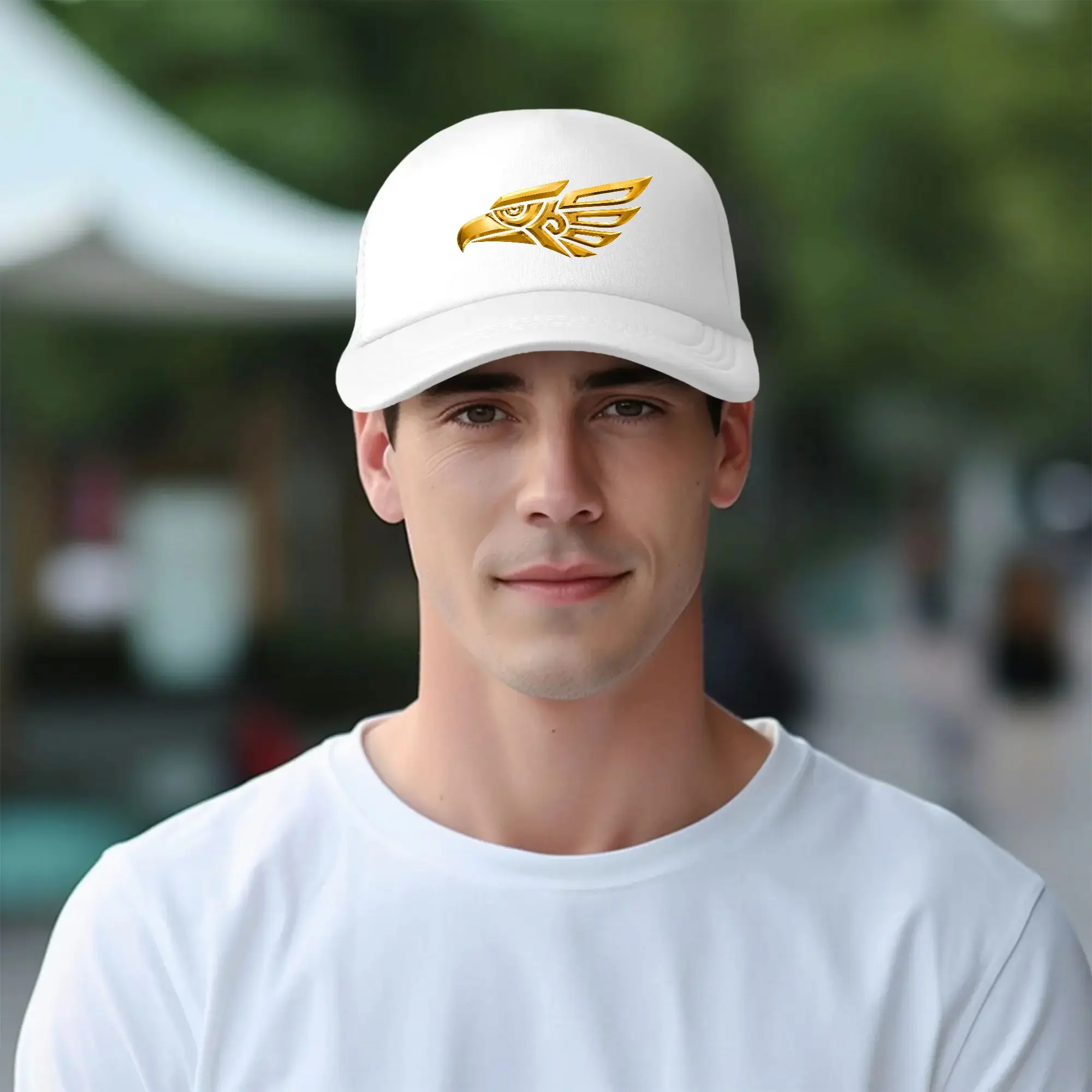 Mexico Eagle Design Snapback Trucker Baseball Cap - Adjustable Sun Protection Hat for Men & Women, Casual Outdoor Daily Wear Fashion Accessory