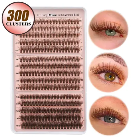 Natural Look Eyelash Extensions, 1 Box Individual False Eyelashes, Self Grafting Curly Lashes, DIY Eyelash Extensions, Self Adhesive Lashes, Volume False Eyelashes, Voluminous False Eyelashes