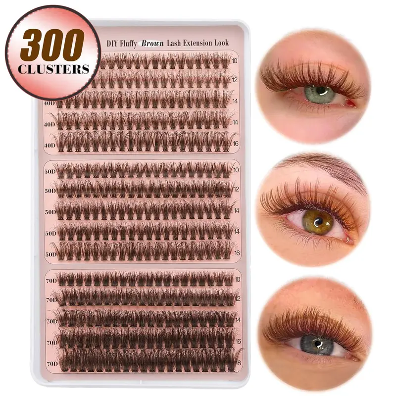 Natural Look Eyelash Extensions, 1 Box Individual False Eyelashes, Self Grafting Curly Lashes, DIY Eyelash Extensions, Self Adhesive Lashes, Volume False Eyelashes, Voluminous False Eyelashes