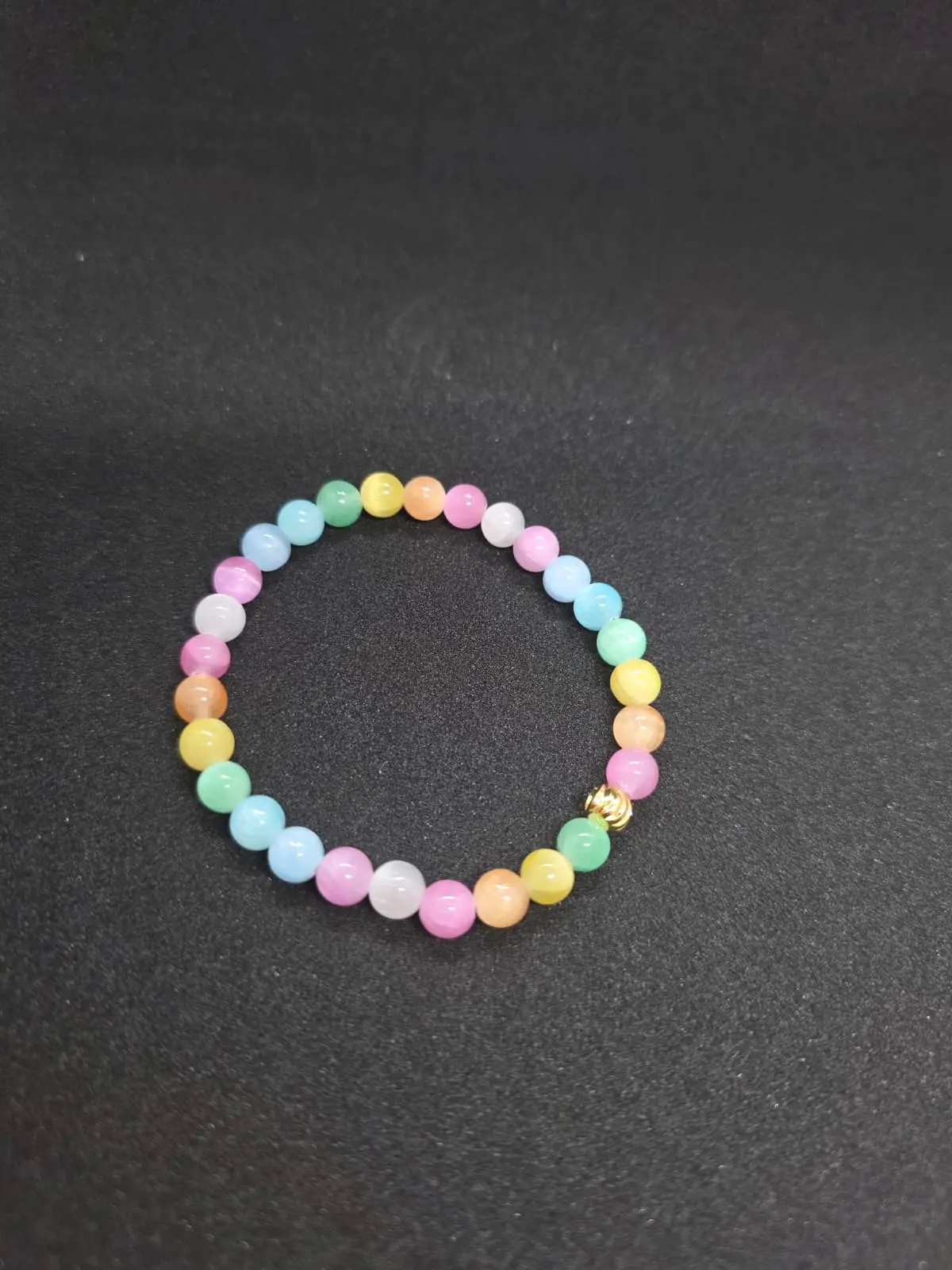 Natural Calcite Bracelet – Gold Stainless Steel Clasp