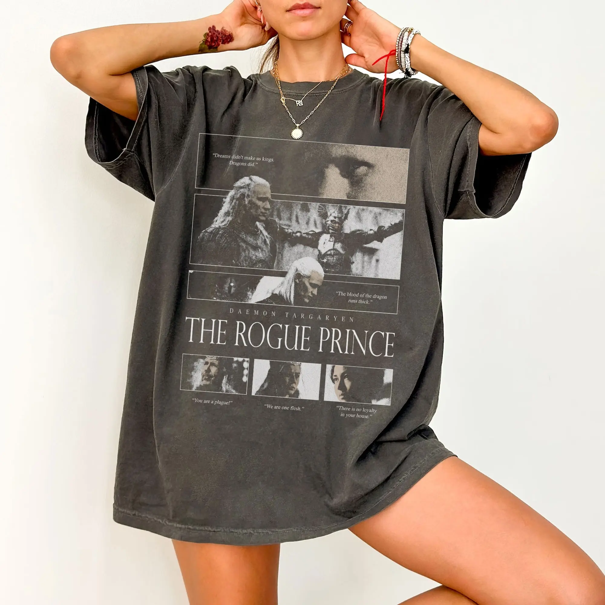 Graphic Daemon Targaryen The Rouge Prince House Of The Dragon Vintage Shirt, Unisex vintage 90s Fan Shirt