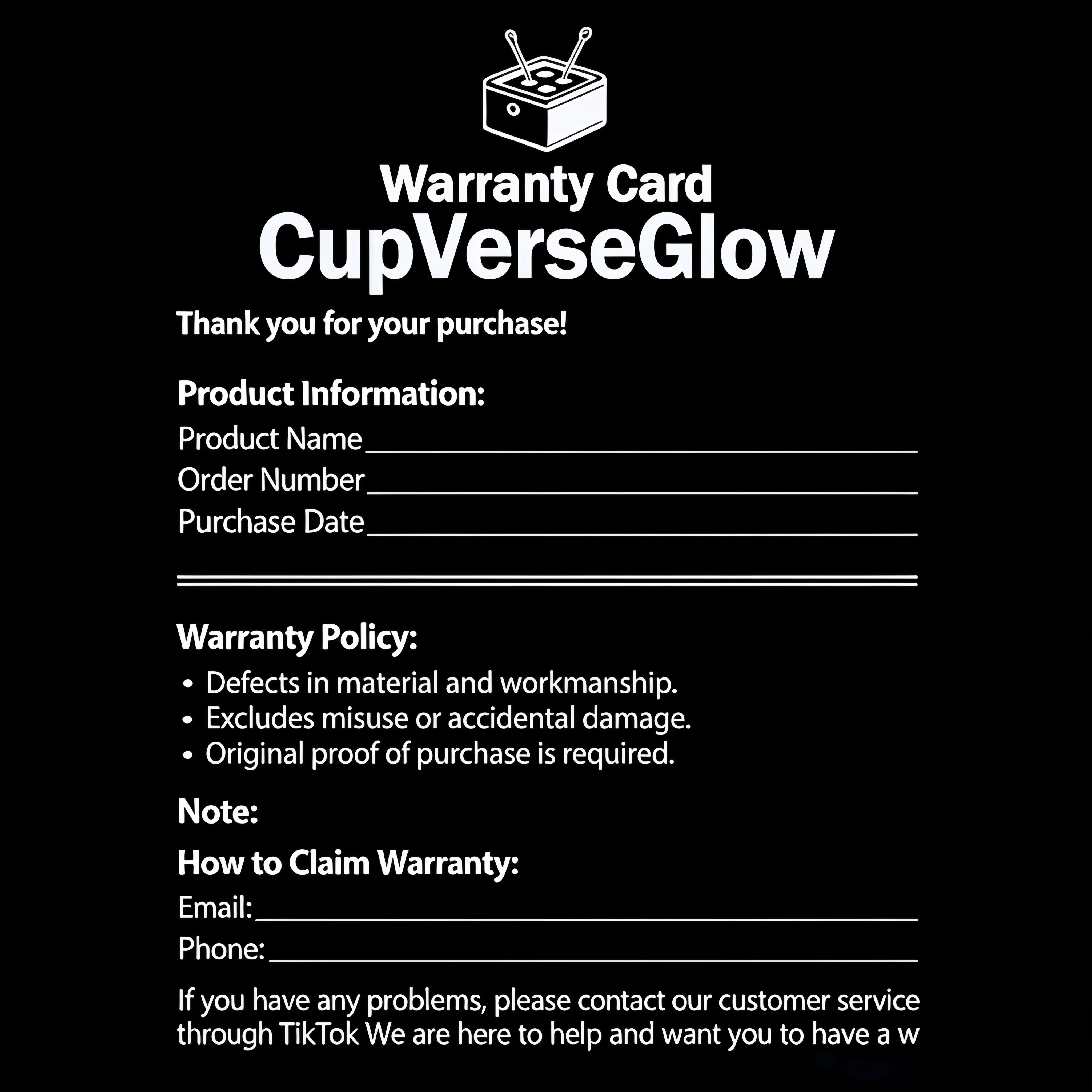 Giveaway : CupVerseGlow Cup Online After-Sales Warranty Card - i2