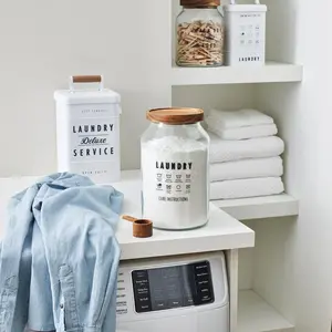Better Homes & Gardens Large Glass Laundry Detergent Container with Scoop, Adult