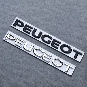 1Pcs Car Rear Trunk 3D Emblem PEUGEOT Letter Sticker Accessories For Peugeot 5008 408 308 Landtrek 208 2008 3008 Rifter 508 301 108 608 4008 e-Expert e-TRAVELLER