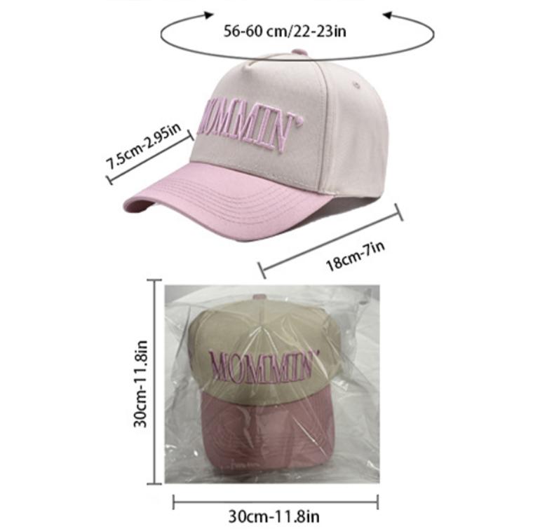 Unisex Letter MOMMIN' Embroidered Leopard Print Patchwork Baseball Cap Outdoor  Sunscreen Leisure  Spring Autumn Travel Tourism Beach Vacation  Cowboy  for Fashionable Moms Perfect Gift hat derby Gothic Horns trucker Adjustable Brown Leather Mesh