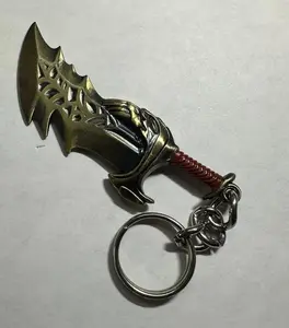 God of War Thor Hammer Mjölnir Metal Keychain - Zinc Alloy Key Holder & Backpack Pendant for God of War Fans - Durable & Elegant Design